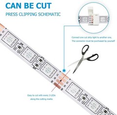 32ft Flexible 3528 RGB LED SMD Strip Light Remote Fairy Lights Room TV Party USA