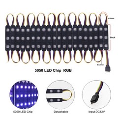 10ft-500ft RGB SMD 5050 3 LED Injection Module Light Strip w/Interface DC 12V