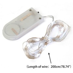 1-200PACK 6.6ft 20 LED Battery Operated Mini LED Copper Wire String Fairy Lights