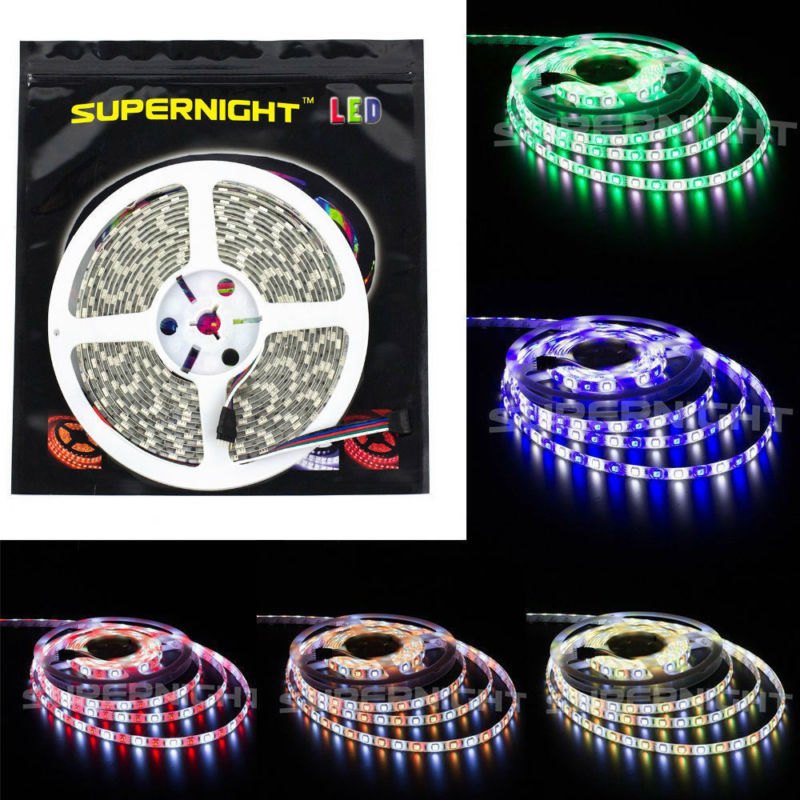 5M RGB+Cool White LED Strip Light Waterproof for Home Party Xmas Halloween Decor