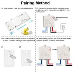 Wireless Lights Switch Kit, No WiFi Required, No in-Wall Wiring Needed Remote…