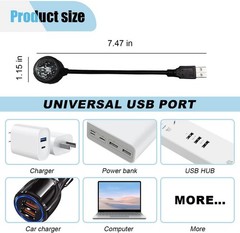 USB Car Roof Star Projector Night Light, Adjustable Interior 2PCS, Black