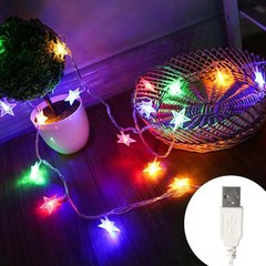 LED Star Fairy Lights Outdoor Chain Lights Garland Bulb String Lights Party Home