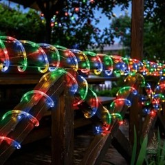 Solar String Lights Outdoor – 8 Modes Waterproof, Tube Lights for Garden, Pool