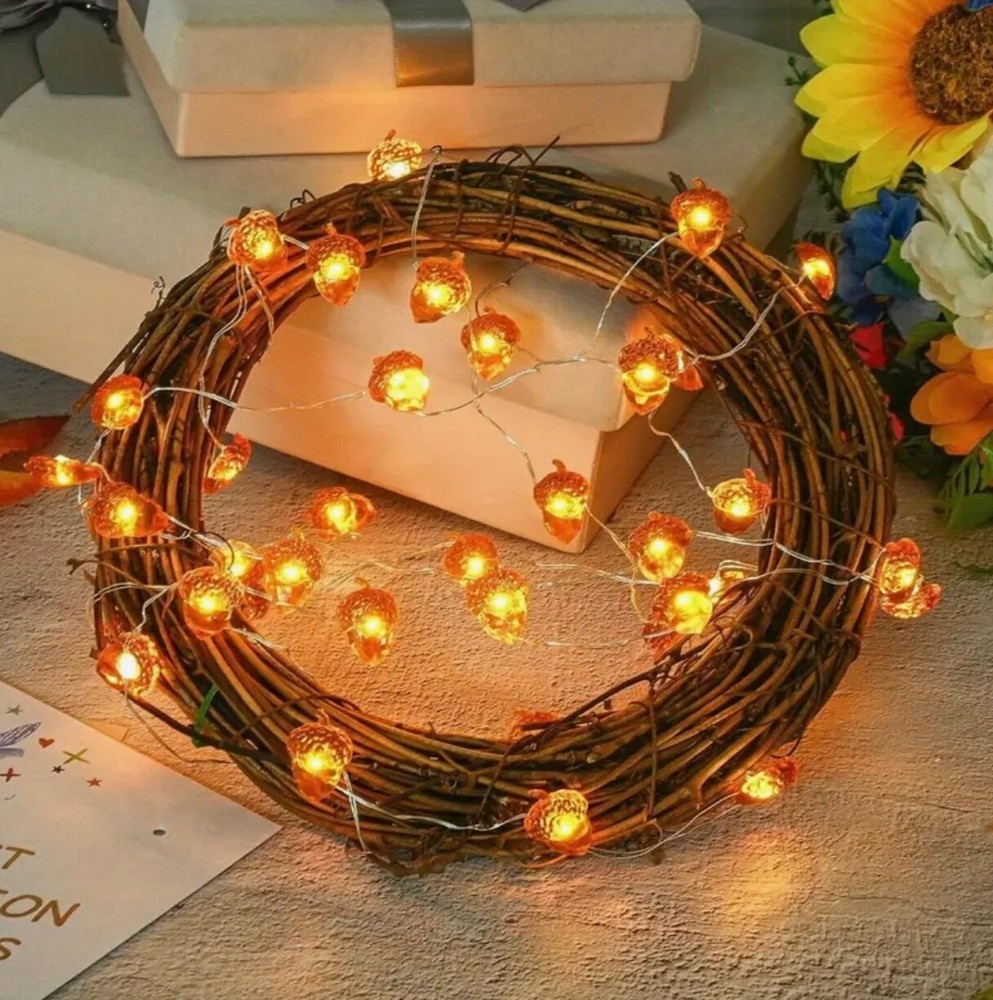 6.5 Feet Acorn String Novelty Fairy Lights Autumn Garland New