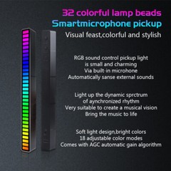 Sound Music Light Voice Activated Pickup Rhythm RGB LED Strip Tube Car Bar Lamp