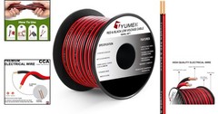 18 AWG 40FT Red & Black PVC Electrical Wire for LED Lighting & Low-Voltage Use