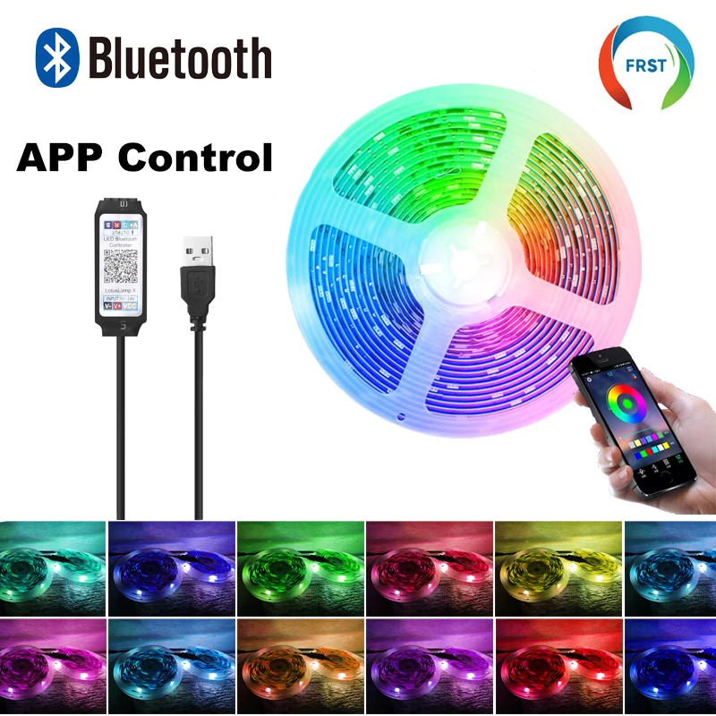 Color RGB 5050 LED Strip Bluetooth Tape Decor for Room LED 10M 15M 20M 30M PC TV