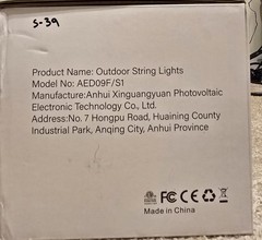 Outdoor String multi color lights, 16 Plastic Bulbs, Brand New In Box!