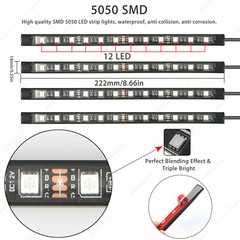 US RGB Led light strip for Cars Inside car Lighting interior Glow music control