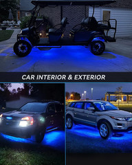 Car Led Strip Lights 24″ Connectable Blue Led Light Strip for Cars Boat Marine G