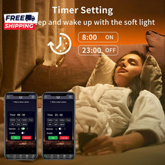 100Ft Led Strip Lights RGB Music Sync Color Changing Led Lights with Smart App C