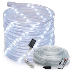 Cool White 8-Mode LED Outdoor Waterproof Rope Light 10′ 20′ 25′ 50′ 100′ 150′ ft