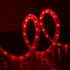 Red LED Rope Lights 10′ 25′ 50′ 100 150ft, Connectable Indoor Outdoor Waterproof