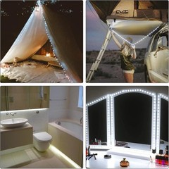 16.4FT Daylight White LED Strip Light with USB Plug+Battery Box Operated, 600…