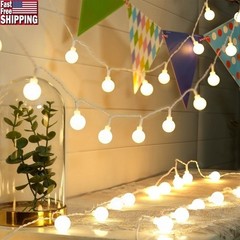 50 Count LED Globe Lights Warm White Energy Efficient Indoor String Lights New