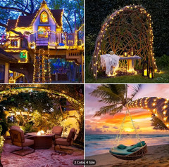 100 LED Solar Fairy String Light Copper Wire Outdoor Waterproof Garden Decor