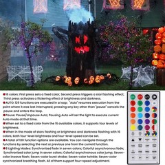 66ft Christmas Decorative Mini Lights, 200 LED RGB Changing 8 Functional Gree…