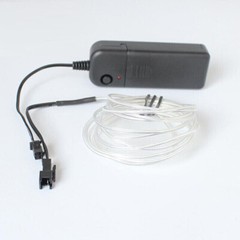 Battery Powered Neon LED Lights Glow EL Wire String Strip Rope Tube Party Decor