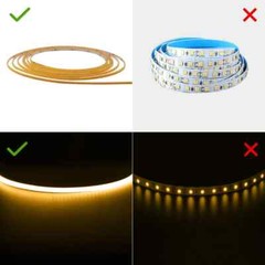 DC3V 5V 12V 2.7mm COB LED Strip Light 480LED/m Flexible Tape Light Dimmable Cut