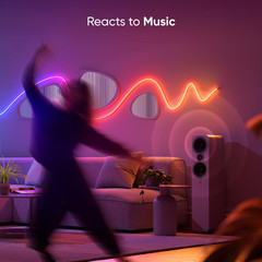 Smart LED Rope Light, 16.4Ft Multicolor Lightstrip with Music Sync & Voice Contr