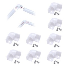 8Pack White Plastic Corner Connector for V1SW LED Channel LC08