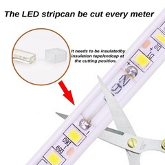 pcningled 49.2ft Waterproof LED Light Strips AC 110V 120V Outdoor Lights 15m