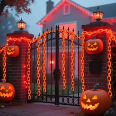 2/3M Halloween Plastic Chain Lights Props Chains with 8 Lighting Modes String Li