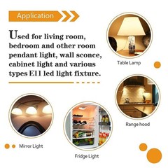 e11 led Bulb 100w Equivalent dimmable,Warm White Pack of 4 Warm White