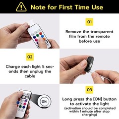 Magnetic 4-Pc Wireless LED Strobe Lights for Cars & Bikes – Waterproof, USB,