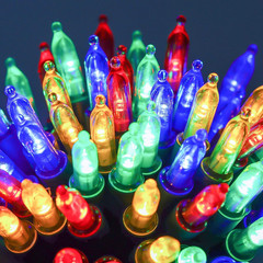 2 Luces de Cadena LED de Navidad Multicolor a Baterias de 16 Pies y 50 LED Pack