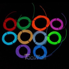 EL Wire Neon Glow String Strip LED Light Rope Controller Car Decor Dance Party