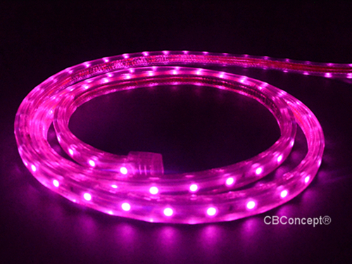 CBConcept®UL Listed,16.4 Feet,1800 Lumen,Pink,120 Volt Flat LED Strip Rope Light