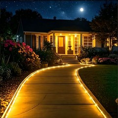 Rope Solar String Lights Outdoor Waterproof Fairy Fence Lights Garden Deco100LED