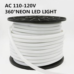 110V 360° Round Neon LED Strip Light Waterproof IP68 Underwater Boat US Plug