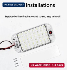 Energy-Saving 12V LED RV Lights with ON/Off Switch – 5W Daylight 6500K, 500LM –