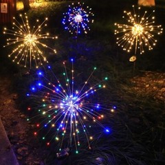 LED Solar Fairy Firework Lights Outdoor Garden Decor Waterproof Path Lawn Lamp