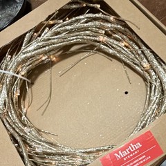 Martha Stewart 9ft Gold LED Garland Warm White Flexible Indoor Wire