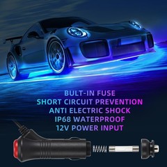 4 Pcs RGB Underglow LED Lights for Cars Truck SUV Golf Cart UTV ATV, 12V Wate…