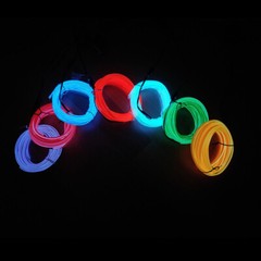 Car Party Neon LED Light Glow EL Wire String Strip Rope Tube Decor + Controller