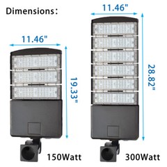 150W 300W LED Parking Lot Pole Light Commercial Outdoor Shoebox Area Light 5000K