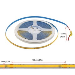 COB LED Strip Light AC110V High Voltage 32.8ft 10W/M 8mm Width For Home/Office