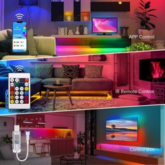 5V 6.56ft WS2811 USB RGB Neon LED Light Strip Home Decor 360 Round Reticulate