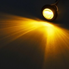 10 Pcs 3/4 Inch Amber Round LED Lights, DOT Certified Turn Signal/Running/Cle…