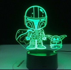 BABY YODA Mandalorian 3D LED Star Wars Night Light Night DISNEY