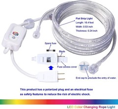 Art Deco 16.4ft LED Rope Light – Waterproof, Flexible, 8 Color Modes for Events