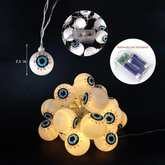 Halloween String Lights 10Ft 20 Leds Battery Operated Outdoor Decorations Eyebal