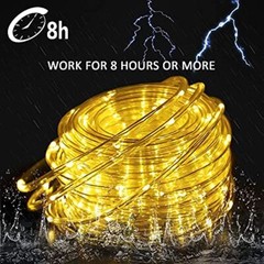39FT 100LED Solar Rope Tube lamp Waterproof PVC String Lights Outdoor Garden USA