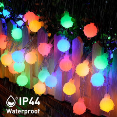 100 LED Globe Christmas String Lights 33Ft, 8 Mode with Remote