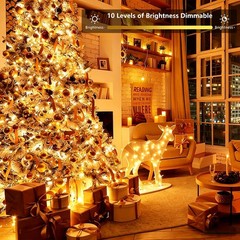 4 Pack 280Ft 800 LED Fairy Lights Battery Operated with Remote & Timer, Silve…